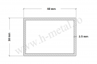 Teava aluminiu dreptunghiulara 40x30x2.5 mm 1